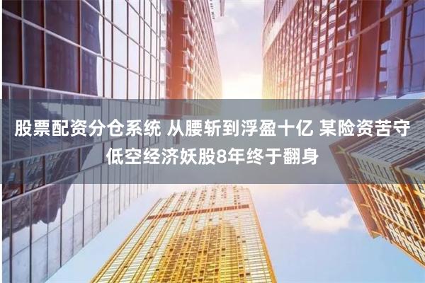 股票配资分仓系统 从腰斩到浮盈十亿 某险资苦守低空经济妖股8年终于翻身
